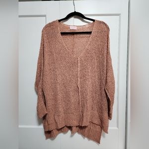 Pink Lily Oversized Knit Sweater by